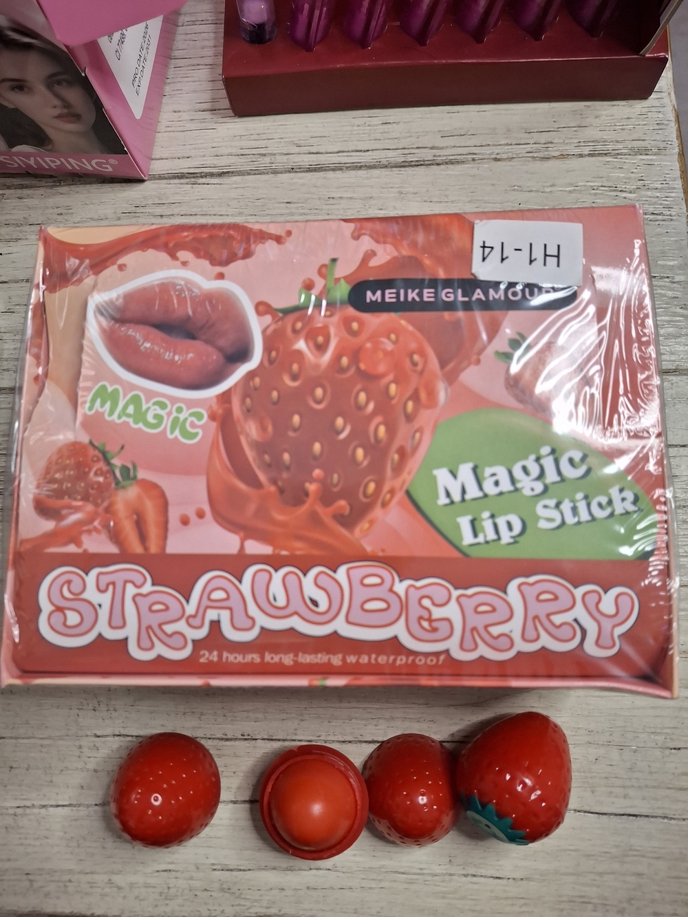 💋Meike Glamour Strawberry Magic Lip Stick - Red💋